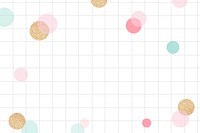 Cute celebration background, cute grid pattern with colorful bokeh vector