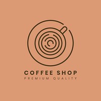 Coffee shop logo, business template for branding design psd