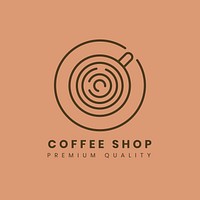 Coffee shop logo, business template for branding design vector