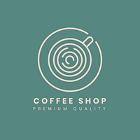 Coffee shop logo, business template for branding design vector