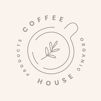 Coffee shop logo, business template for branding design vector