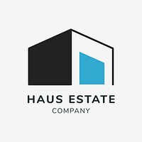 Real estate logo, business template for branding design vector, haus estate company text