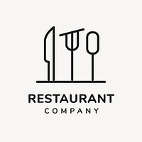 Restaurant logo, food business template for branding design vector