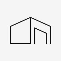 Building icon, architecture symbol flat design vector illustration