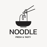 Restaurant logo, food business template for branding design psd