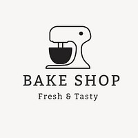 Bakery logo, food business template for branding design psd