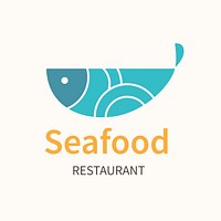 Restaurant logo, food business template for branding design vector