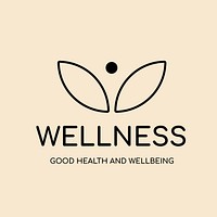 Spa logo template, health & wellness business branding design psd, wellness text