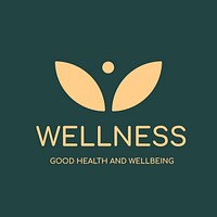 Spa logo template, health & wellness business branding design psd, wellness text