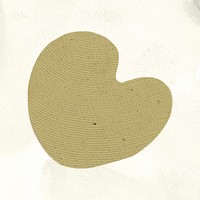 Cute heart sticker, cement textured shape in earth tone