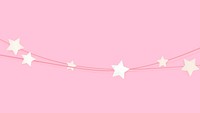 White 3D star border, festive ornament psd