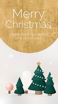 Merry Christmas story template, season’s greetings vector