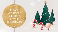 Merry Christmas presentation template, season’s greetings vector