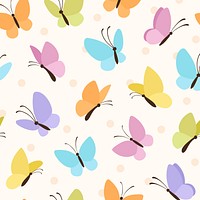 Colorful butterfly pattern psd, cute background