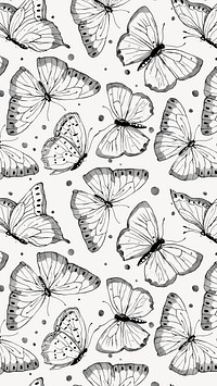 Butterfly pattern iPhone wallpaper pattern vector