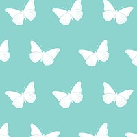 Butterfly pattern psd, mint green minimal design