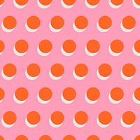 Pink pattern background, polka dot, cute feminine design vector