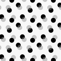 White background, polka dot pattern in black simple design vector