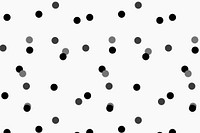 Polka dot pattern background, white cute design vector