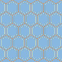 Blue pattern background, abstract geometric design psd