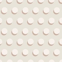 Cream background, polka dot pattern in beige psd