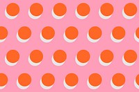 Pink pattern background, polka dot, cute feminine design vector