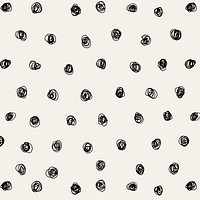 Cute background, polka dot pattern, ink design psd