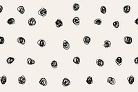 Polka dot pattern background, ink doodle vector, minimal design