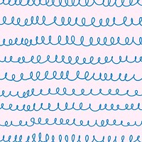 Doodle background, blue spiral pattern design psd