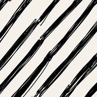 Brush pattern background black doodle vector, simple design