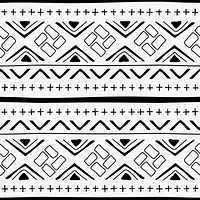 Ethnic seamless pattern background, black and white Aztec design, psd