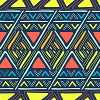 Ethnic seamless pattern background, colorful geometric design, psd