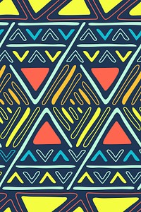 Tribal pattern background, colorful Aztec design