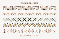 Illustrator brush, tribal pattern, vector add-on set