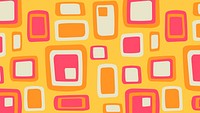 Retro colorful computer wallpaper, abstract 70s design background