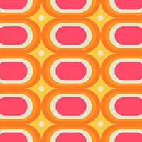 Funky seamless pattern background, abstract 60s colorful design vector