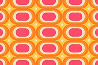 Retro colorful background, geometric oval shape vector