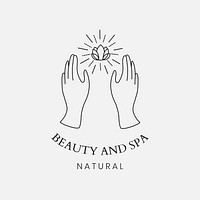 Beauty & spa logo template, for health & wellness branding vector