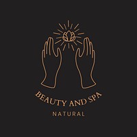 Beauty & spa logo template, for health & wellness branding vector