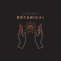 Luxury botanical logo template psd, for health & wellness branding