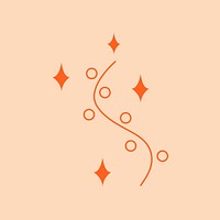 Celestial stars aesthetic sticker psd, design element