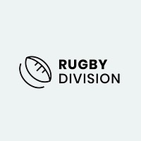 Rugby logo clipart, sports club business graphic in minimal design