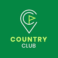 Country golf club logo template, professional business graphic psd