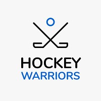 Hockey sports logo clipart, modern business branding graphic