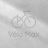 Cycle sports logo effect template, bicycle on realistic wall in modern design psd