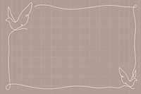 Minimal frame psd, line art bird design