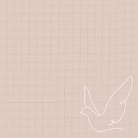 Aesthetic dove grid background, minimal design vector