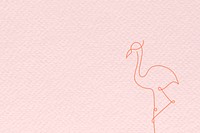 Pink flamingo textured background psd