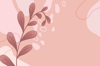 Aesthetic pastel botanical abstract background vector 