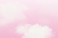 Pink cloudy sky illustration 